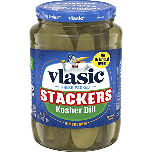 Vlasic Stackers Kosher Dill Pickles, 24 FL OZ