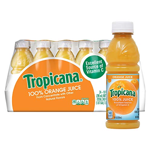 Tropicana 100% Orange Juice, 10 Fl Oz (Pack of 24)