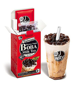 Instant Boba Bubble Pearl Milk Tea Kit with Brown Sugar Boba