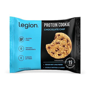 Legion Chocolate Chip Protein Cookies - High Protein Snacks (12 Count)