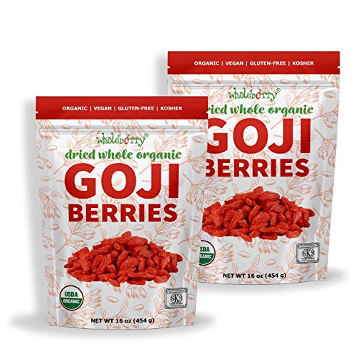 Wholeberry Organic Goji Berries 32oz | Raw, Vegan, Gluten Free