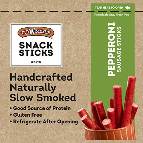 Old Wisconsin Pepperoni Sausage Snack Sticks, 6 Ounce