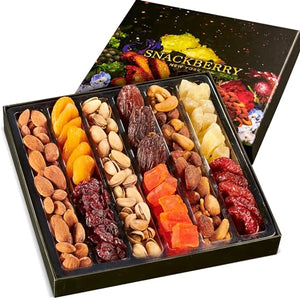 Dried Fruit & Nuts Gift Basket, 9 Snackberry Assortment