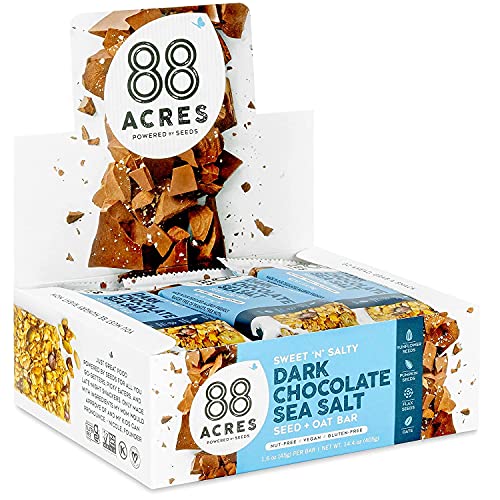 88 Acres Granola Bars, Dark Chocolate Sea Salt, 12 Pack