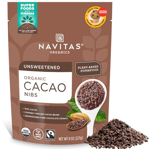 Navitas Organics Raw Cacao Nibs, 8 Oz Bag