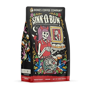 Bones Coffee Sinn 'O' Bun Ground Coffee, 12 oz