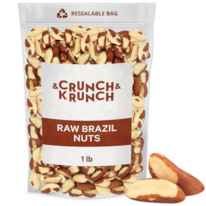 Brazil Nuts, Raw Unsalted, Whole, Shelled, 16 Oz