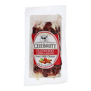 Goat Cheese Log Cranberry Cinnamon by Celebrity Goat, 4oz (6 Pack)