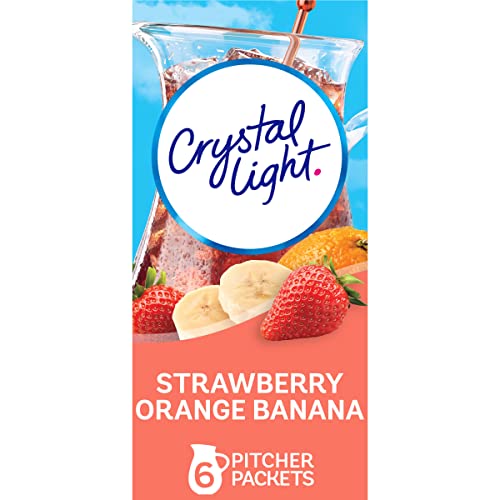 Crystal Light Sugar-Free Strawberry Orange Banana Drink Mix, 6 count (Pack of 12)