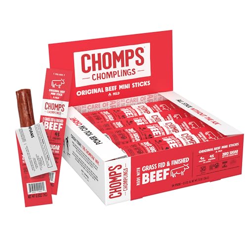 Chomps Snack Size Beef Jerky Sticks, 24-Pack