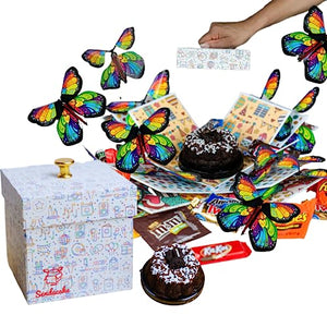 Send a Cake Explosion Box Gift with Flying Butterfly Surprise