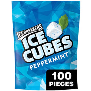 ICE BREAKERS Ice Cubes Peppermint Sugar Free Gum, 8.11 Oz