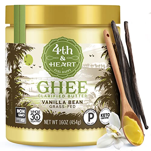 4th & Heart Vanilla Bean Grass-Fed Ghee, 16 Ounce