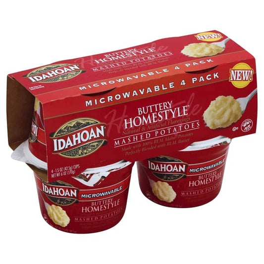 Idahoan Mashed Potatoes, Buttery Homestyle, 6 Ounce