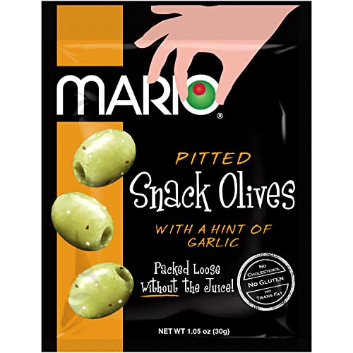 Mario Camacho Foods Pitted Snack Olives, 1.05 oz (Pack of 12)