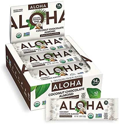 ALOHA Organic Plant Based Protein Bars, Coconut Chocolate Almond