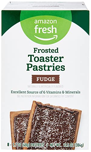 Amazon Fresh Frosted Fudge Toaster Pastries, 8 Count