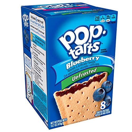 Pop-Tarts Unfrosted Blueberry, 14.7 oz (8 Count)