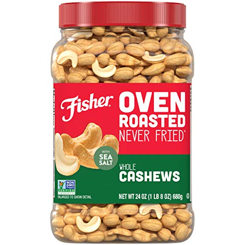 Fisher Oven Roasted Whole Cashews, 24 oz