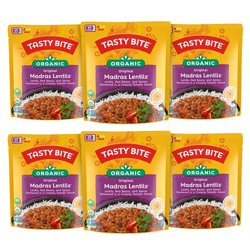 Tasty Bite Organic Madras Lentils, 10 Ounce (6 Pack)