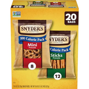 Snyder's of Hanover Pretzels, 100 Calorie Packs, 20 Ct