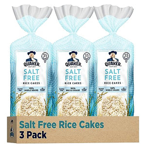 Quaker Large Rice Cakes, Salt Free, 8.53 oz, 3 Pack