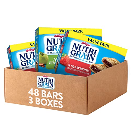 Nutri-Grain Soft Baked Breakfast Bars, Variety Pack (48 Bars)