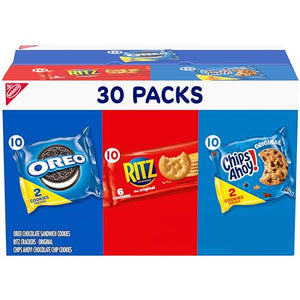 Nabisco Cookies & Crackers Variety Pack, 30 Snack Packs