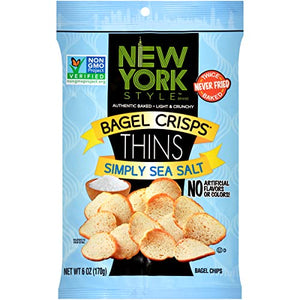 New York Style Bagel Thins, Simply Sea Salt, 6 Oz