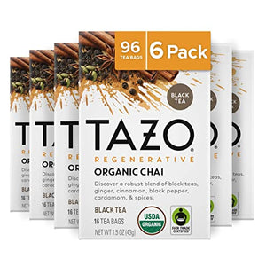 TAZO Regenerative Organic Chai Black Tea Bags, 16 Count