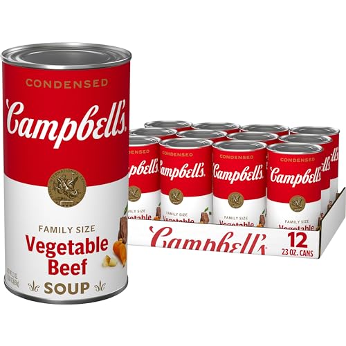 Campbell's Family Size Vegetable Beef Soup, 23 Ounce (Pack of 12)