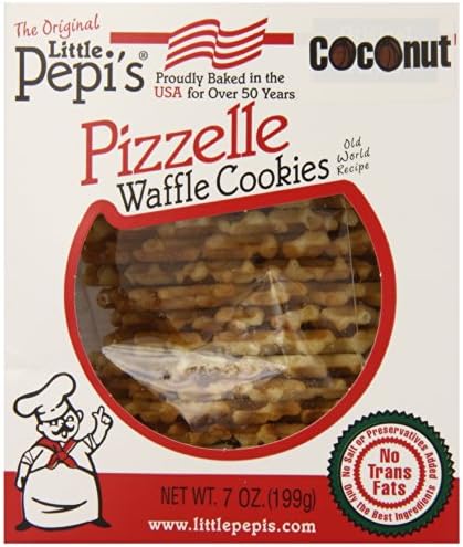 Little Pepi's Pizzelles, Coconut, 7 Ounce