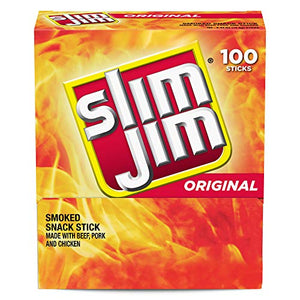 Slim Jim Original Smoked Meat Sticks, 44 oz, 100-Count