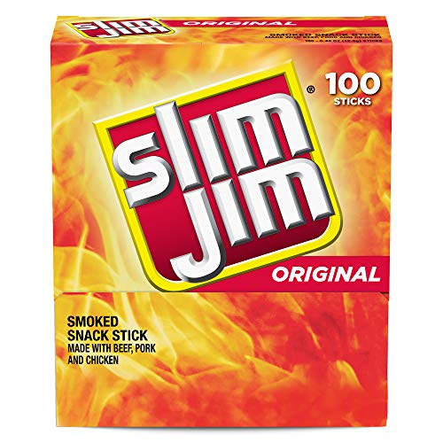 Slim Jim Original Smoked Meat Sticks, 44 oz, 100-Count