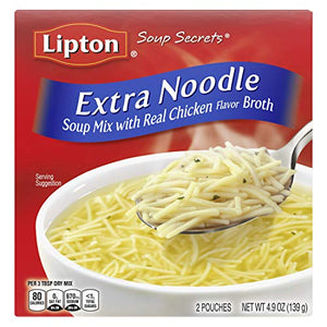 Lipton Soup Secrets Instant Extra Noodle Soup, 4.9 oz, 12 Pack