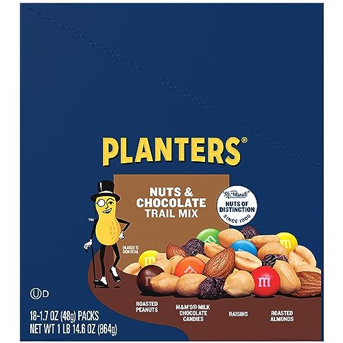 Planters Chocolate Trail Mix Nuts, 1.7 oz (Pack of 18)