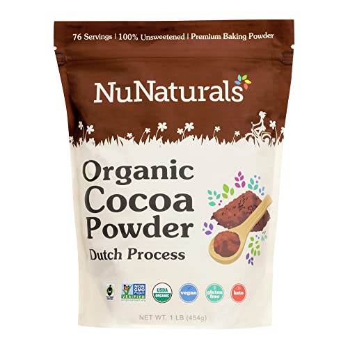 NuNaturals Organic Fair Trade Cocoa Powder, 1 lb