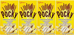 Japanese Snacks Pocky Biscuit Stick, Chocolate Banana, 2.47 Ounce (Pack of 4)