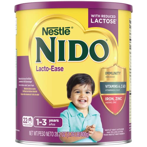 Nestle NIDO Lacto-Ease Toddler Powdered Milk Beverage, 28.2 Oz