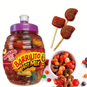 Marranadas Gummy Barrilito Mix 14.5 OZ - Spiced Delights with Mango, Worms, Bears, Peach Rings, Watermelon