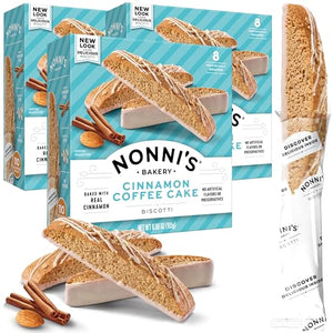 Nonni's Cinnamon Coffee Cake Biscotti, 3 Boxes, 6.88 oz