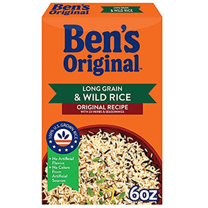 BEN'S ORIGINAL Flavored Long Grain & Wild Rice, 6 oz Box (Pack of 12)