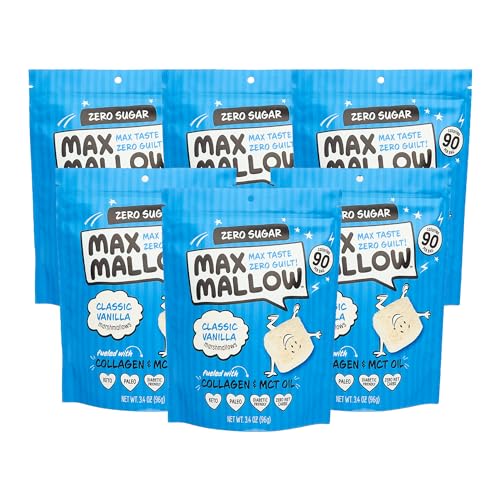 Know Brainer Max Mallow Classic Vanilla, 6 Pack