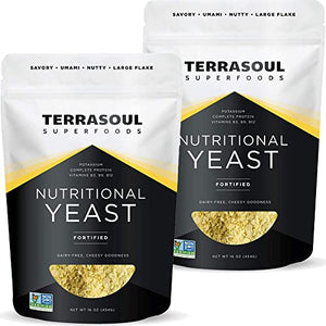 Terrasoul Nutritional Yeast Flakes, 2 lbs (Pack of 2)