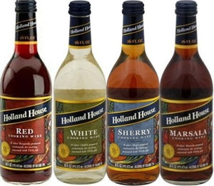 Holland House Cooking Wine Sampler Pack (4 x 16oz)