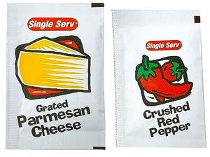 Parmesan Cheese and Crushed Red Pepper Packets, 100 Pack