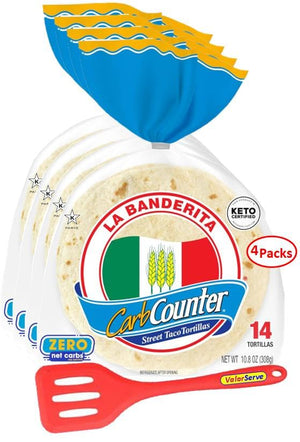 La Banderita Carb Counter Street Taco Flour Tortillas, 16 Count