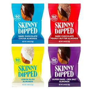 SkinnyDipped Snack Attack Minis Almond Variety Pack, 25 Count