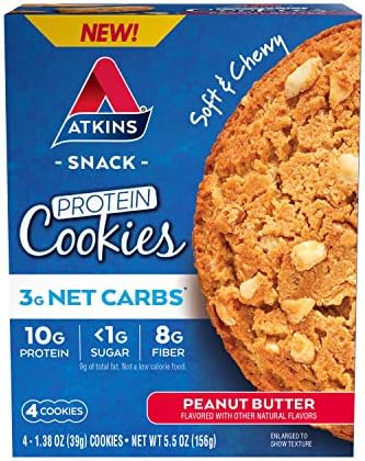 Atkins Peanut Butter Protein Cookie, 4 Count