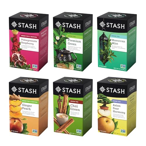 Stash Tea Green Tea Variety Pack, 20 Count (6 Pack)